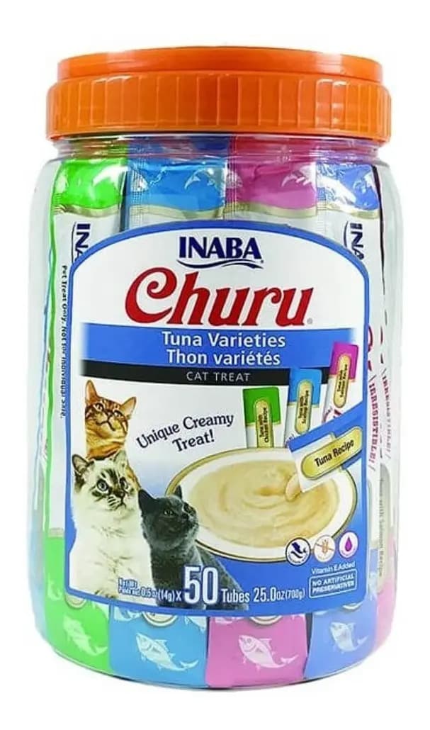 Snak Premio Churu Gato Tarro Variedad Atún (50 Und)