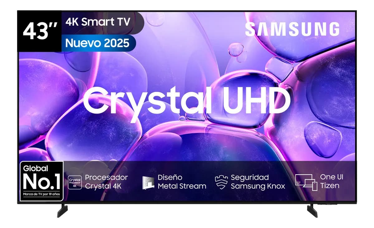 43" Crystal UHD U8000F 4K Smart TV (2025)