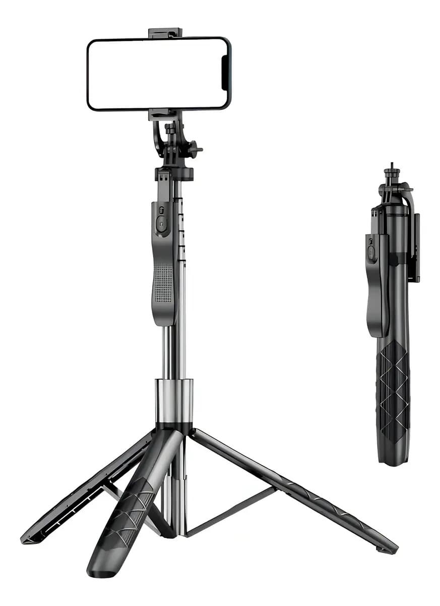 Trípode para Celular y Palo Selfie con Estabilizador, Control Bluetooth y Altura de 1.70 m