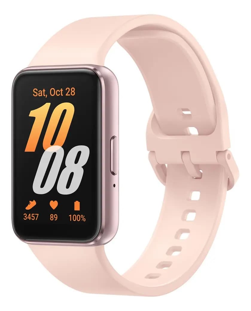 Samsung Galaxy Fit3 Pink Gold Caja Rosa Correa Rosa Diseño de la correa Mesh