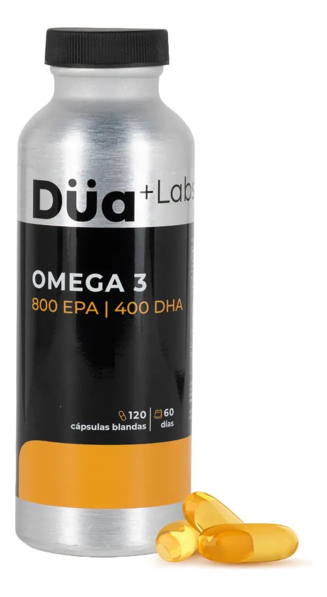 Omega 3 Düa Labs 800 Epa 400 Dha 120 Cápsulas Suplemento Para 60 Días
