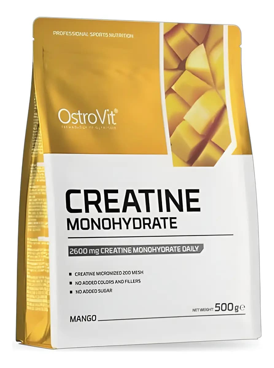 Creatine Monohydrate 500gr 200 Servicios - Ostrovit Sabor Mango