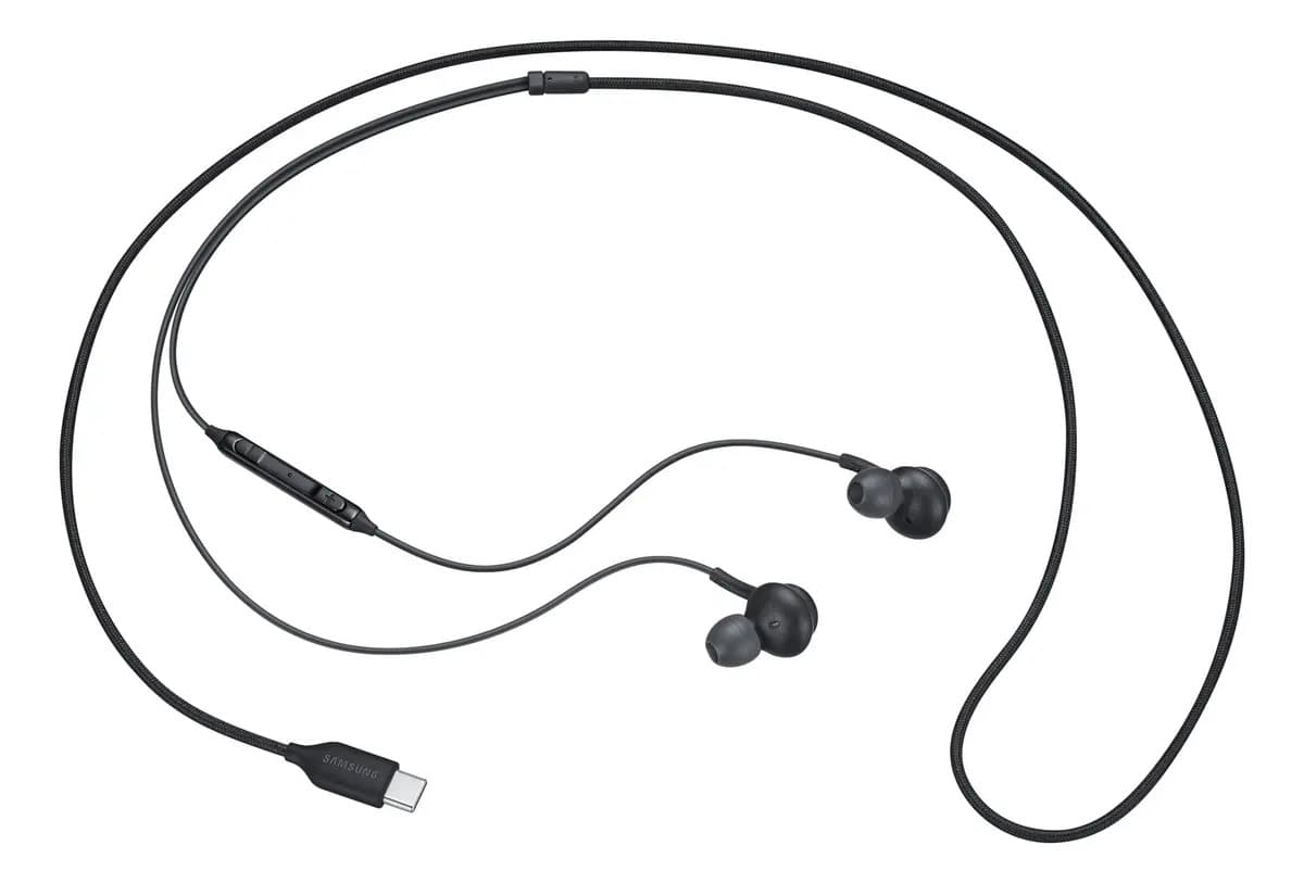 Audífonos Manos Libres Samsung Akg Color Negro Conector Usb Tipo C Modelo EO-IC100 Control Remoto Con Volumen Incluye Micrófono Sonido De Alta Calidad Cable Resistente