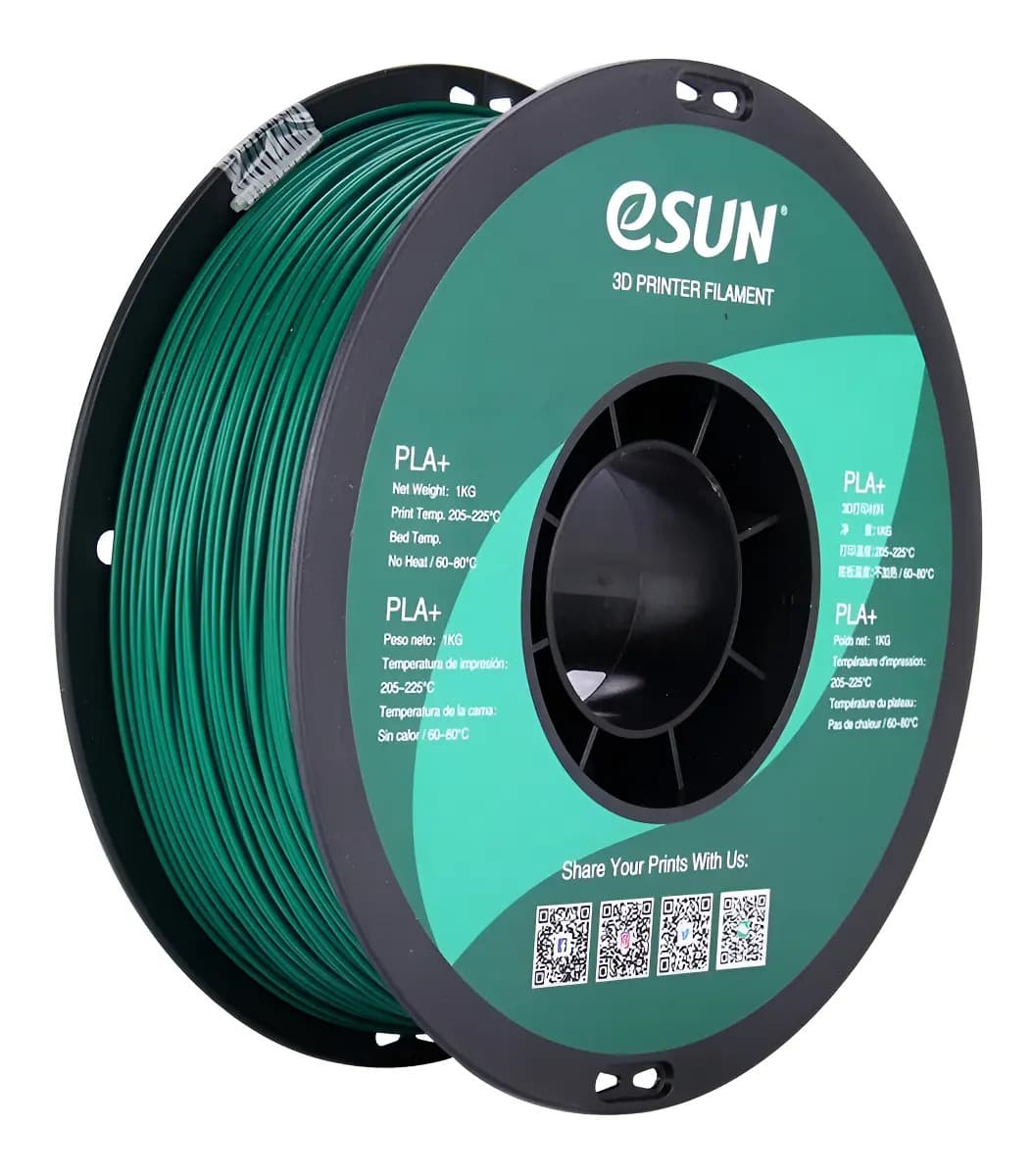 Esun PLA+ filamento 3D 1.75mm color green