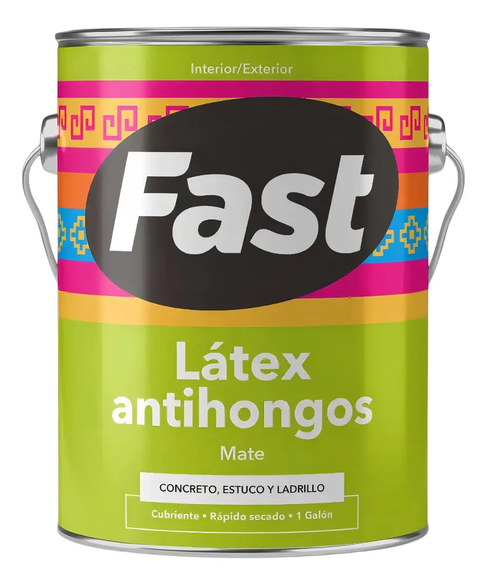 Tricolor latex antihongos Fast Colores galón acabado mate color rojo colonial