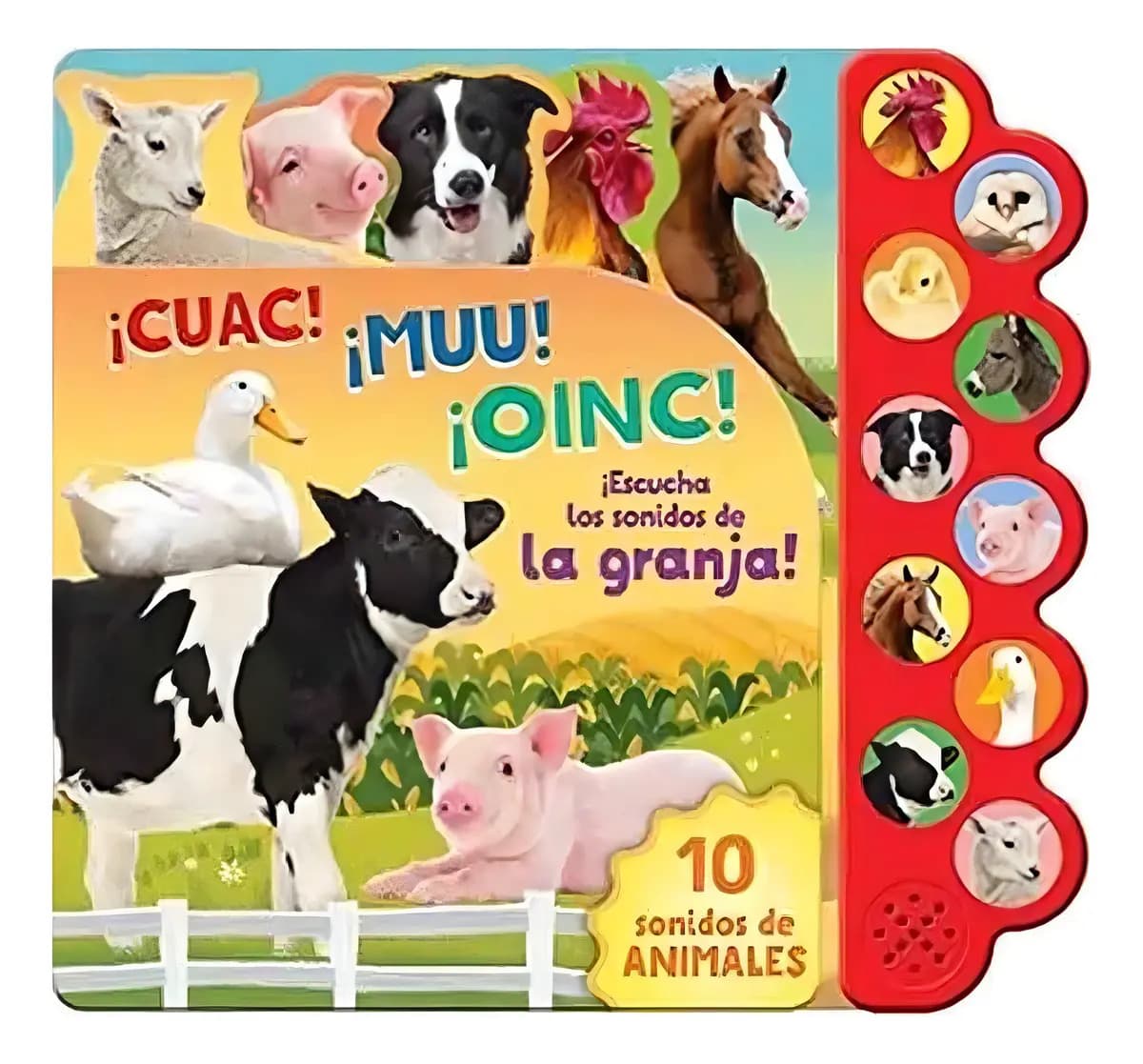 Libro Sonoro - 10 Sonidos De La Granja. ¡cuac! ¡muu! ¡oinc!