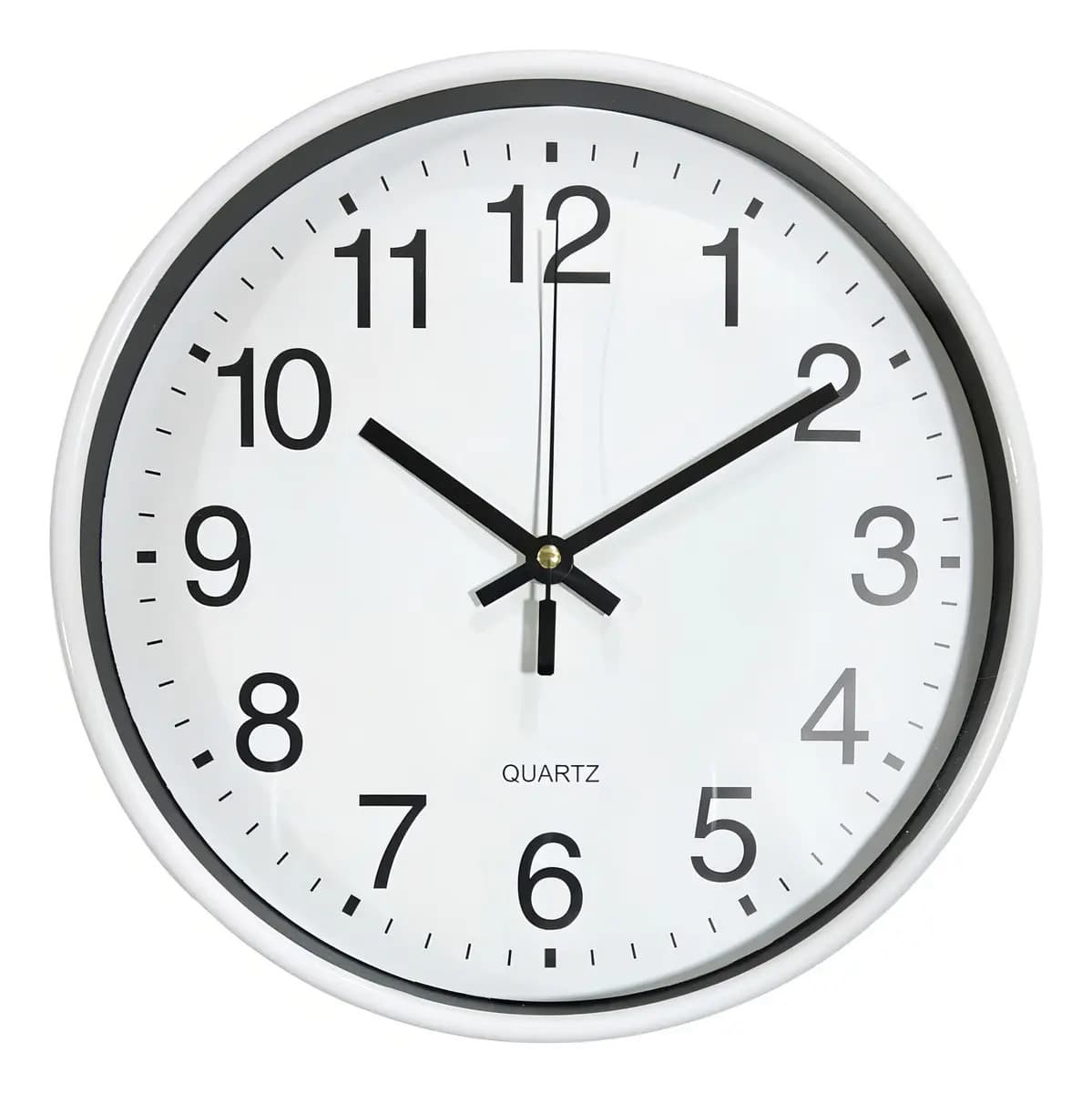 Reloj de Pared Silencioso Redondo 30cm Blanco para Sala o Cocina