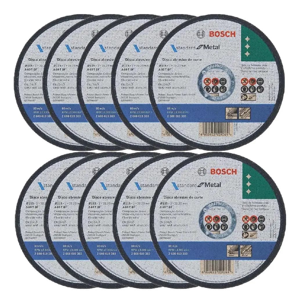 Disco de corte profundo 4.1/2x1.0x7/8 10un 2608619383 Bosch