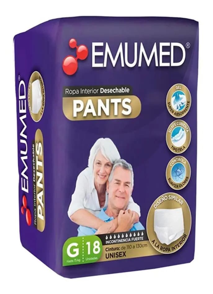 Pañal Descartable Emumed Pants EmuBaby Grande para Incontinencia Severa