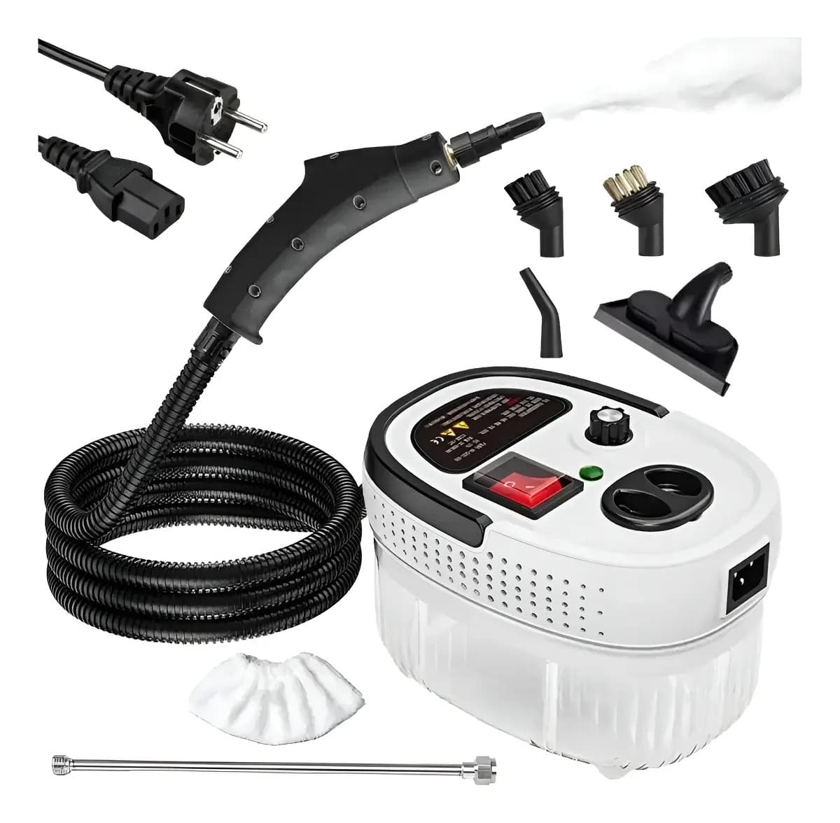 Limpiador a Vapor Mohits de Mano 2500W con 6 Niveles de Presión para Alfombras y Cocina