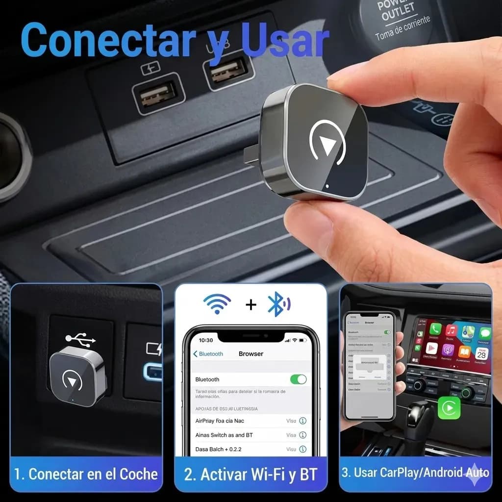 Carplay Adaptador Inalámbrico Auto Android/apple Radio