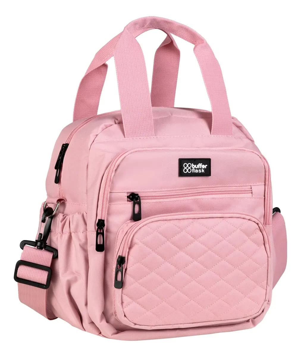 Lonchera morral térmica Buffer Munch Box Nova múltiples compartimientos color rosa chicle