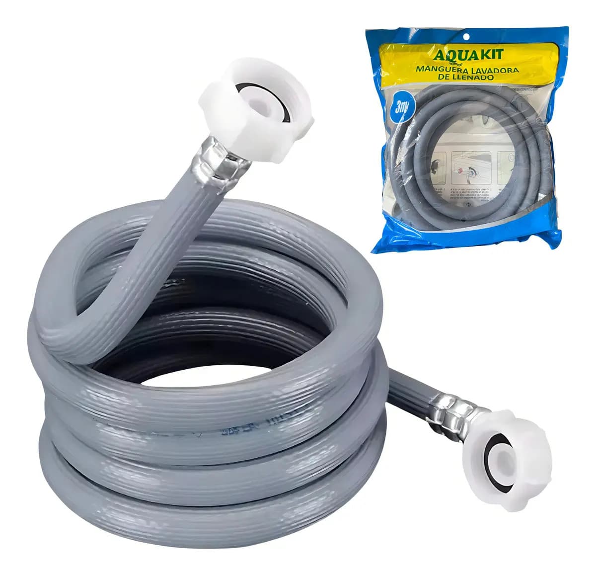 Manguera Lavadora Entrada Agua 3 Metros Universal Aquakit