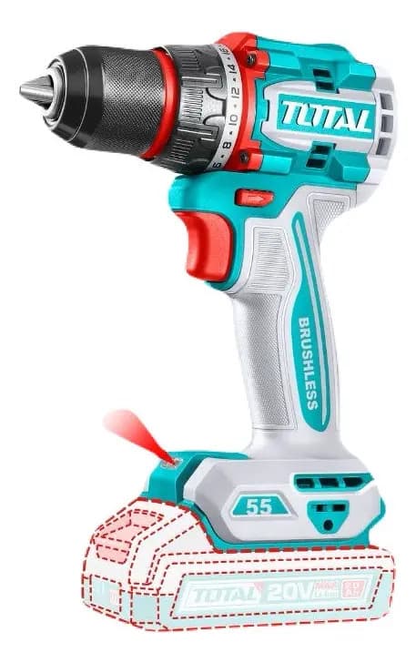 Taladro Inalámbrico Total 55 13mm Tdli205581 Turquesa 50/60hz