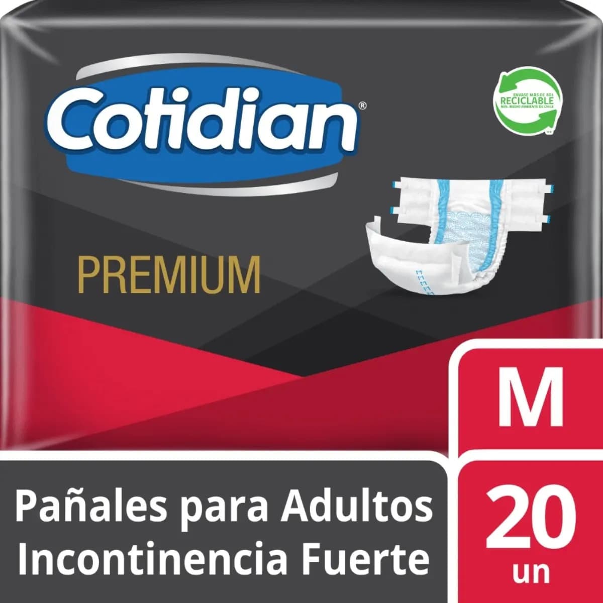 Pañales De Adulto Cotidian Premium 20 Unidades Mediano