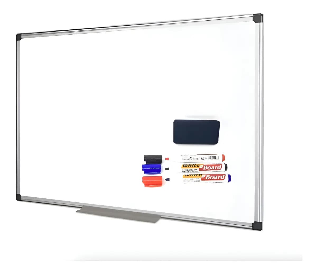 Pizarra Acrílica Blanca 80x120 con 3 plumones y un borrador