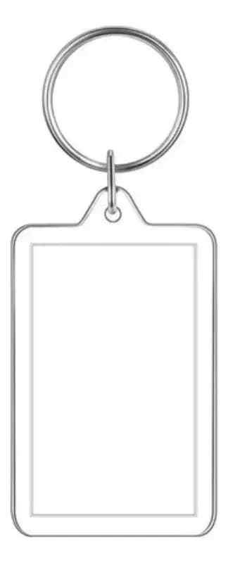 Pack 100 Llaveros Acrílico Rectangular Personalizable Evento Transparente