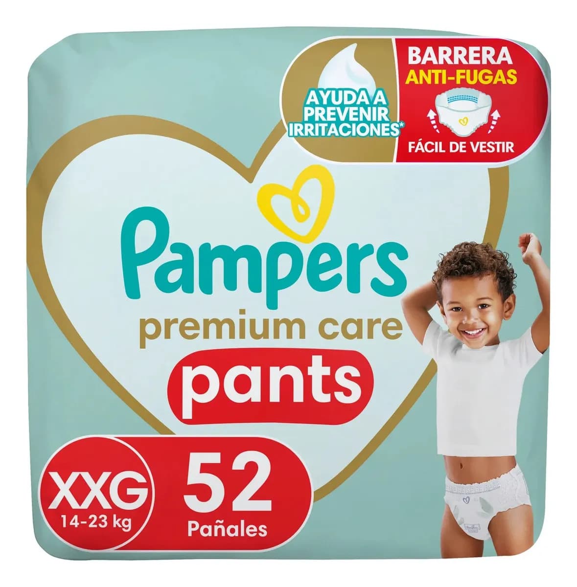 Pampers Premium Care Pants Pañales Talla XXG, 52 Unidades