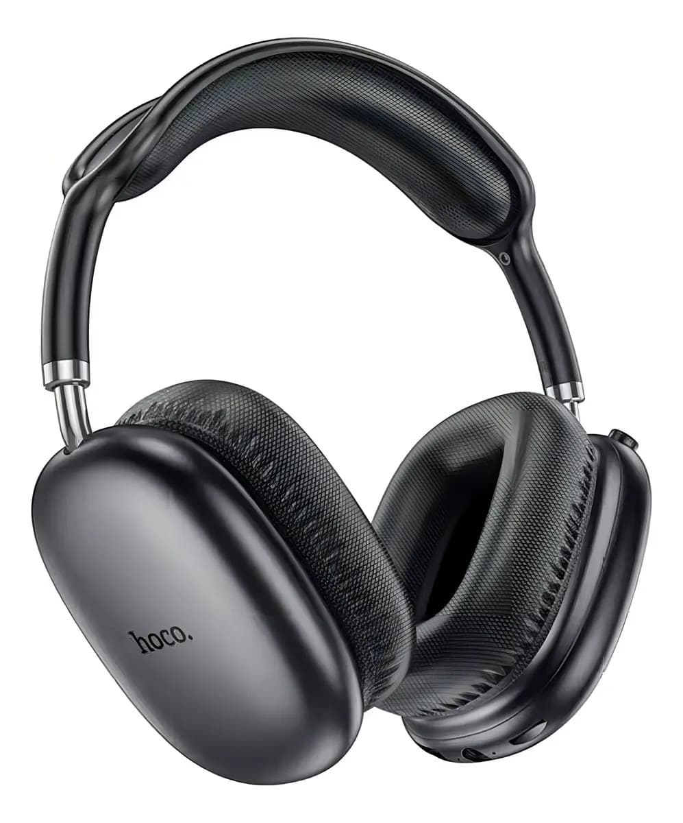Audífono Bluetooth Hoco W35 Air 45hrs Para iPhone O Android Color Negro