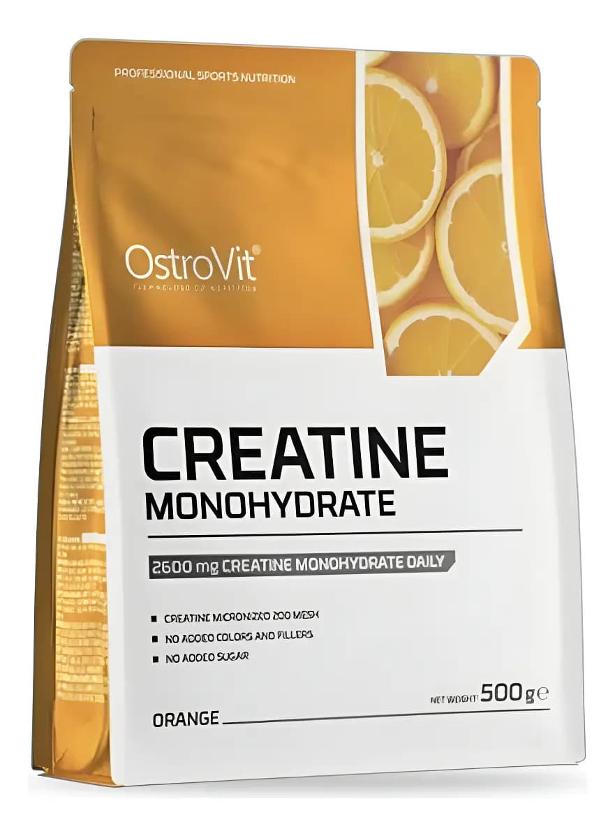 Creatina Monohidratada Ostrovit 500g Sabor Naranja Libre de Gluten
