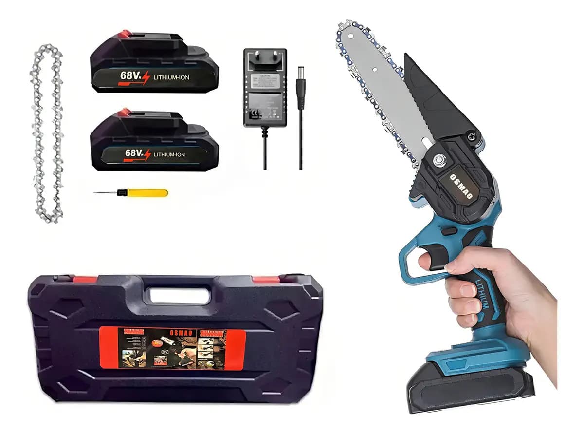 Mini Motosierra Inalámbrica corta madera Protector 6 pulgadas