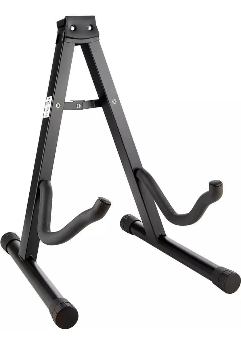 Soporte Atril Guitarra Y Bajo Plegable Color Negro - 225025