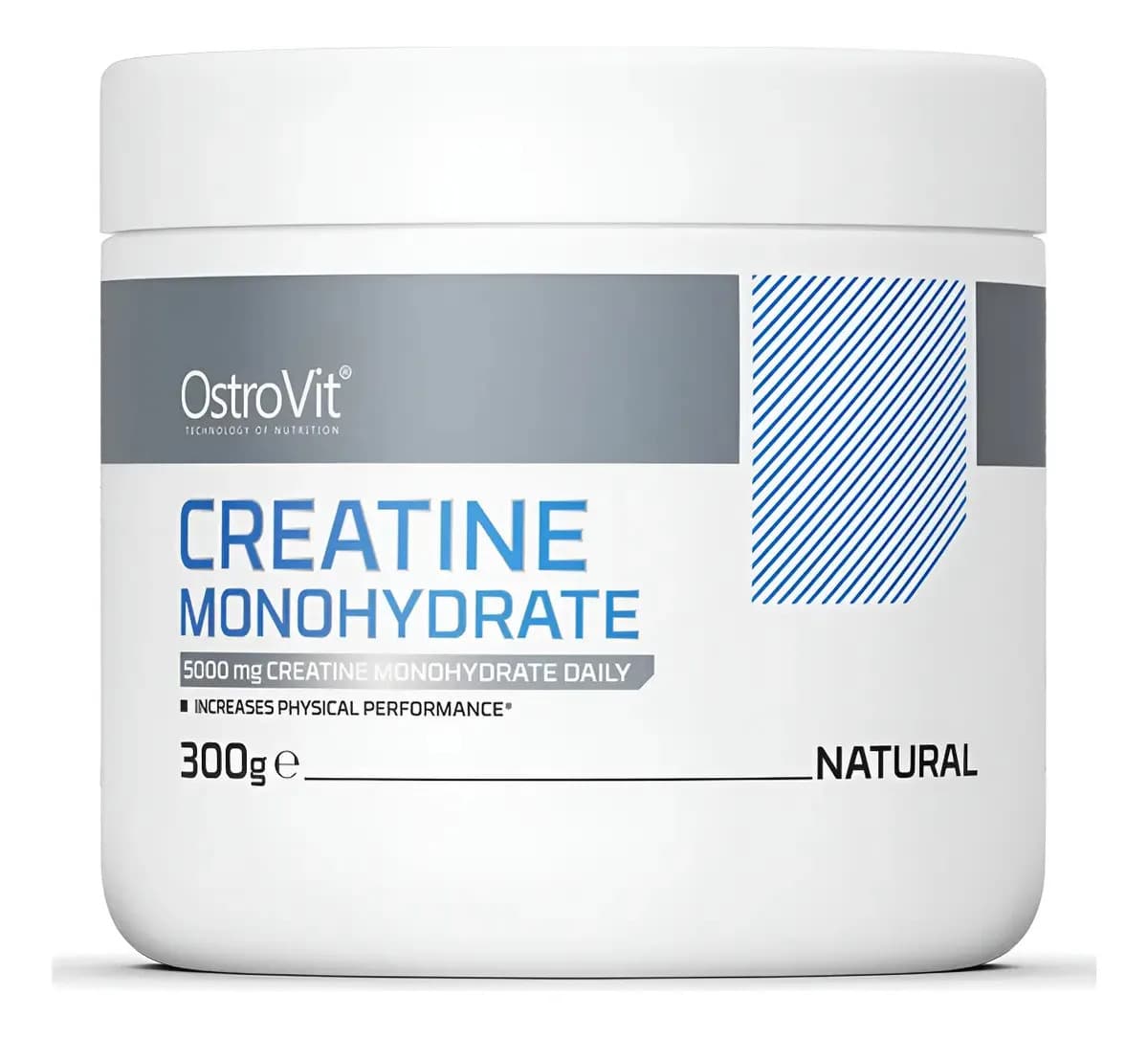 Creatina Monohidratada Ostrovit 300g - Sabor Orange Sabor Manzana Verde