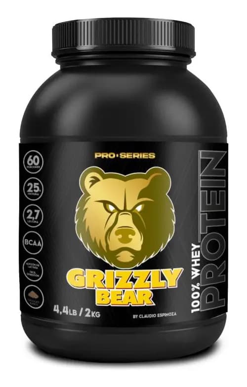 Proteína Whey GRIZZLY BEAR Chocolate Blanco Polvo 2kg 60 porciones