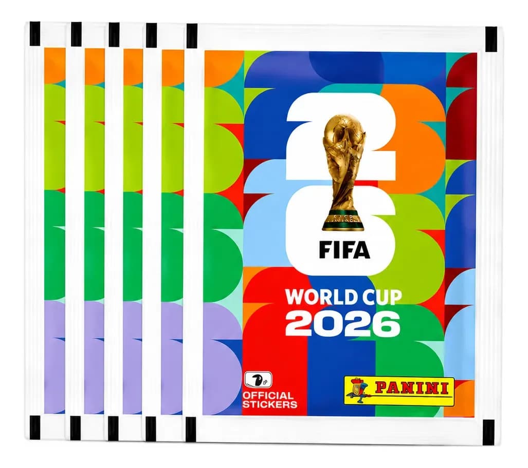 Pack 5 Sobres Mundial Fifa World Cup 2026 Sticker Panini 5 Sobres (35 Laminas)