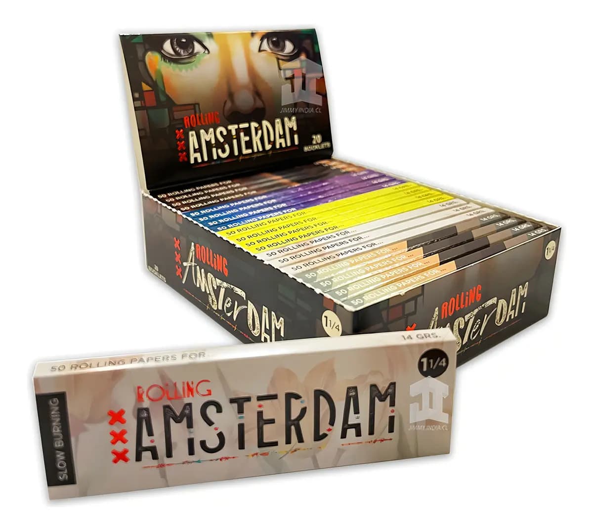 Papelillo Rolling Amsterdam Urban 1 1/4 Caja 20 un
