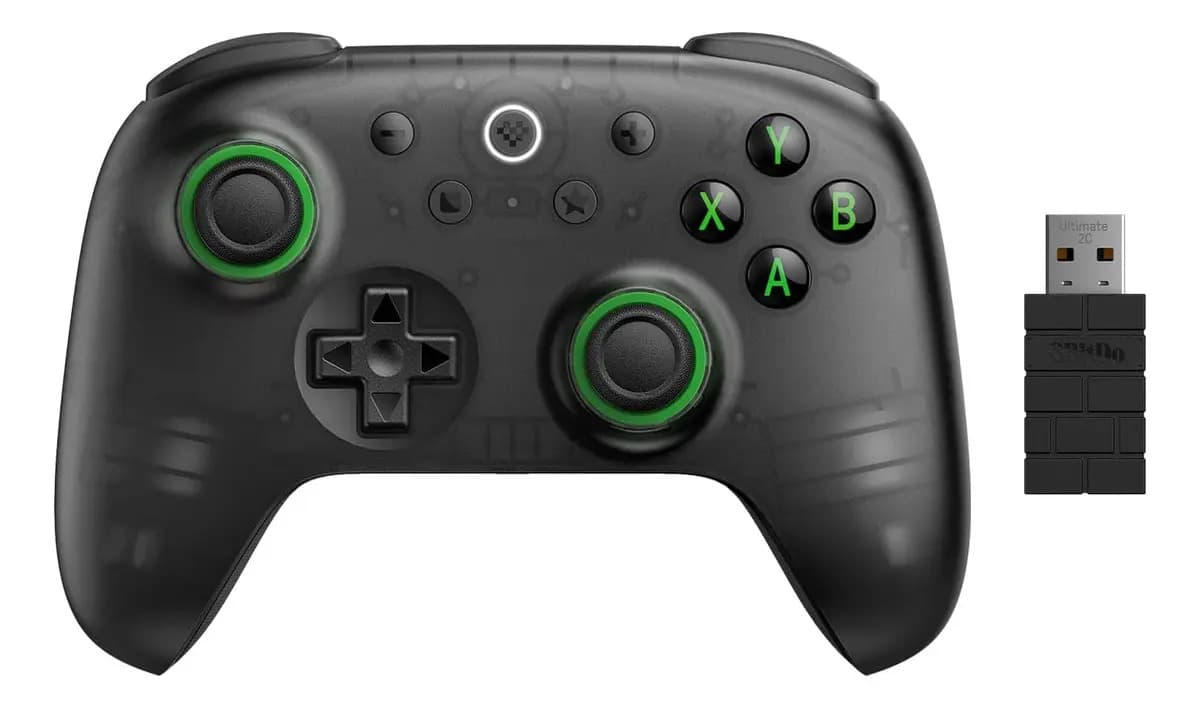 Control 8bitdo Ultimate 2c Wireless Transparent Black Negro