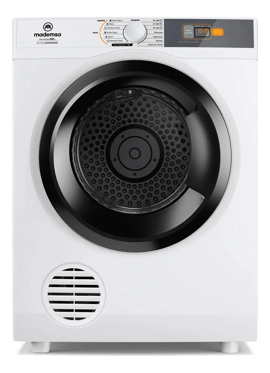 Secadora De Ropa 9kg Carga Frontal Secado Automático 9d Bzg Blanco